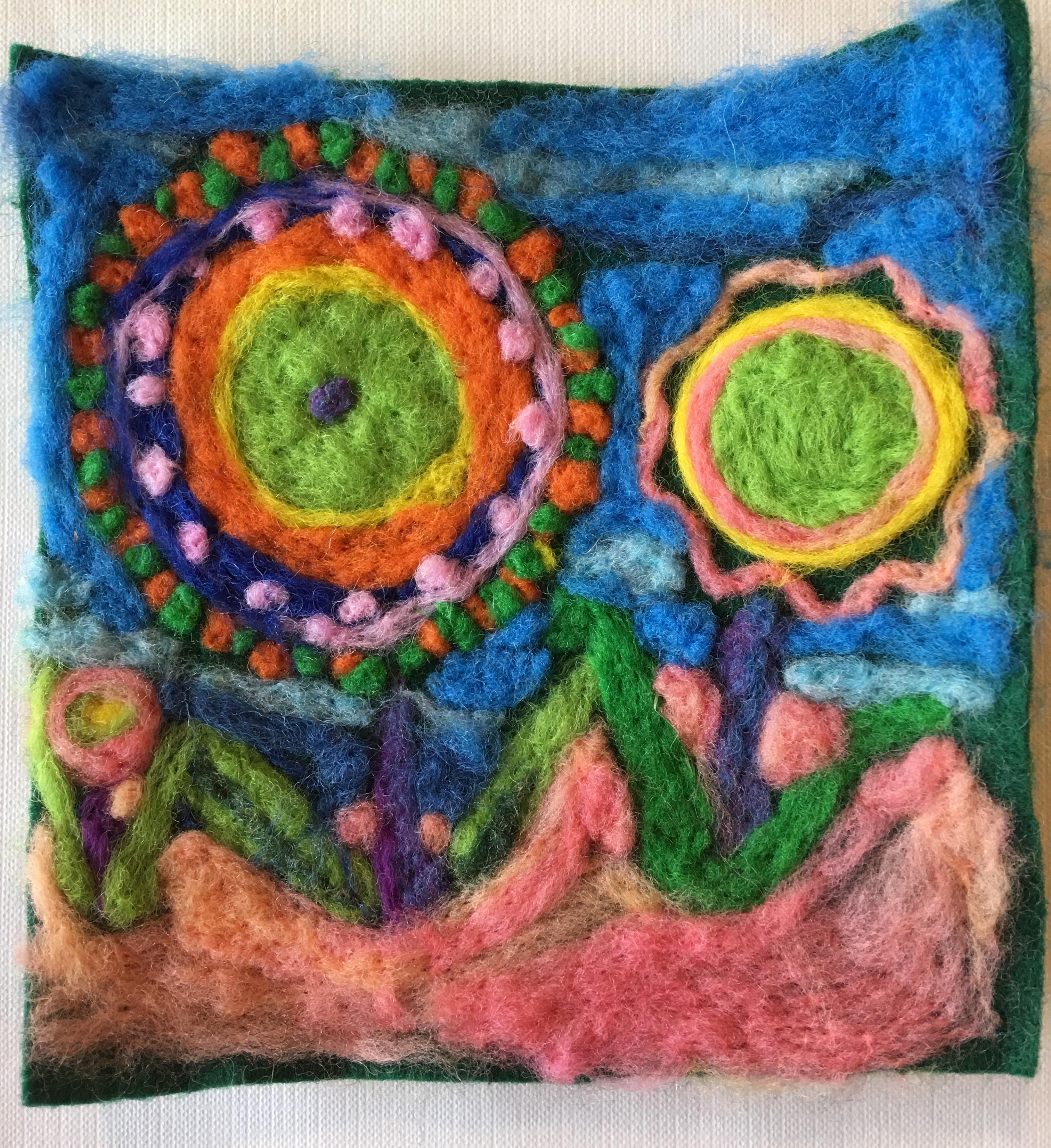 Needle-felting_2D_flowers - Art House 7