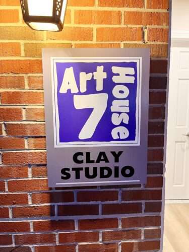 Clay studio outdoor sign