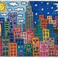 James Rizzi smiling buildings